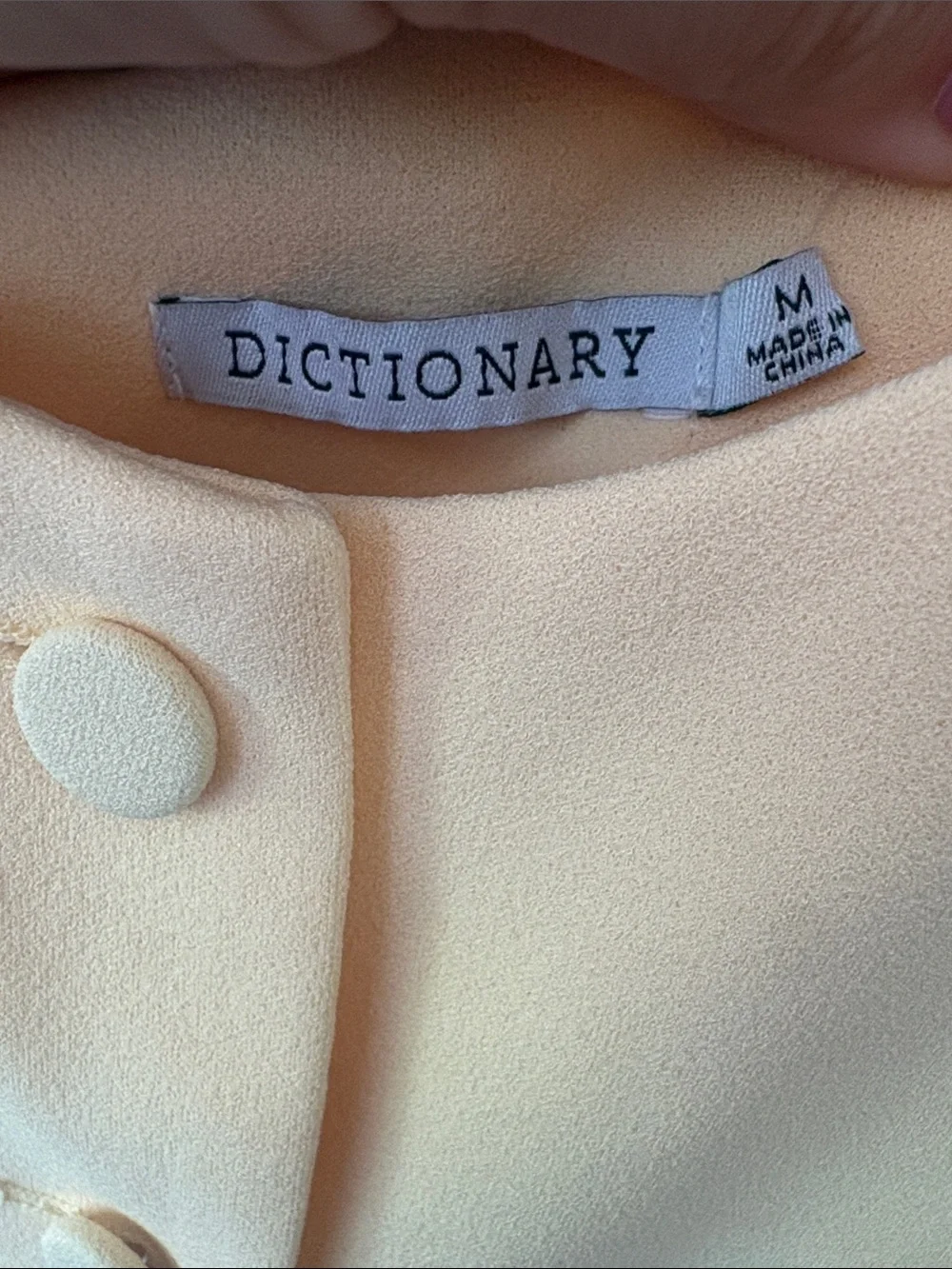Dictionary Butter Yellow Sleeveless Button Front Suit Blazer Vest
